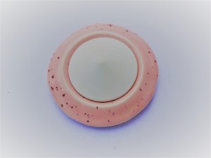 Geursteen roze glanzend,met spikkel